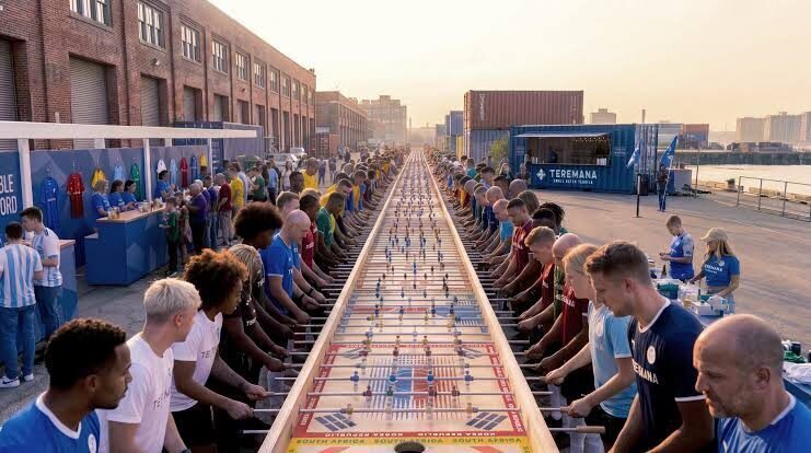 World's longest foosball table